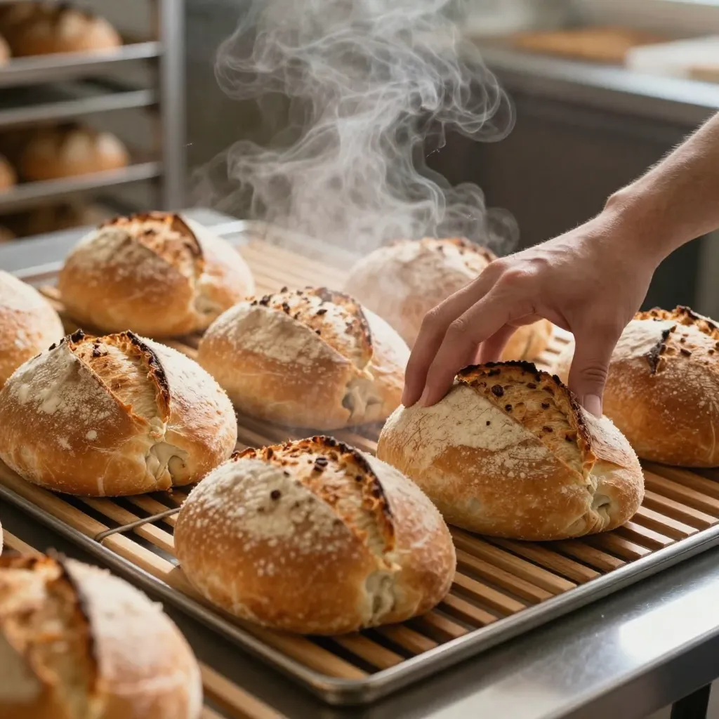 Medium hydration rye bread crumb